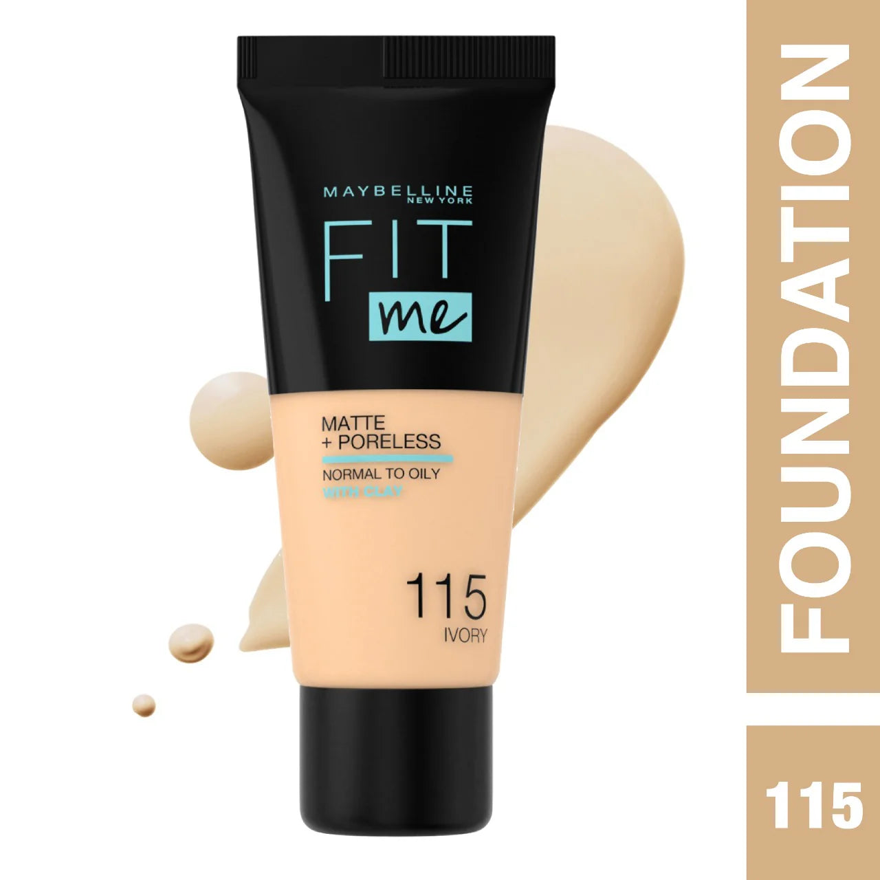 Maybelline Fit Me Matte + Poreless Liquid Foundation Ideal For Normal To Oily Skin