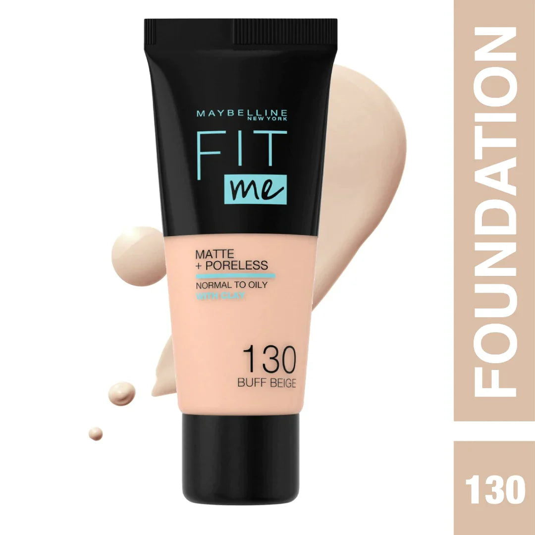 Maybelline Fit Me Matte + Poreless Liquid Foundation Ideal For Normal To Oily Skin