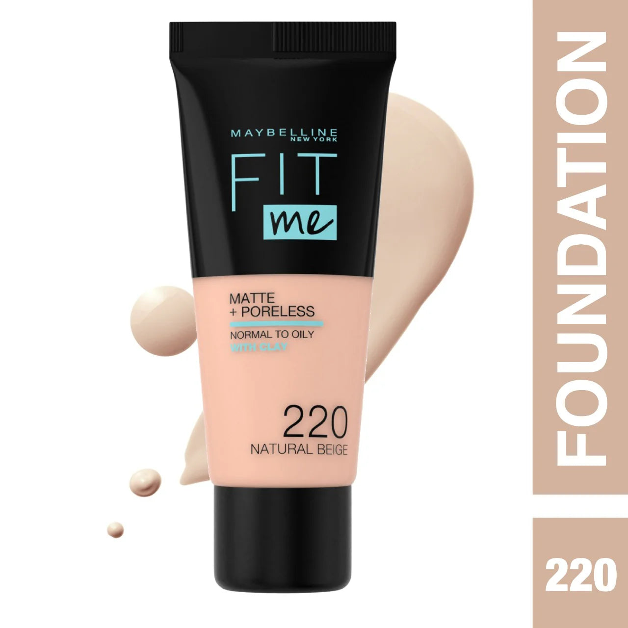 Maybelline Fit Me Matte + Poreless Liquid Foundation Ideal For Normal To Oily Skin