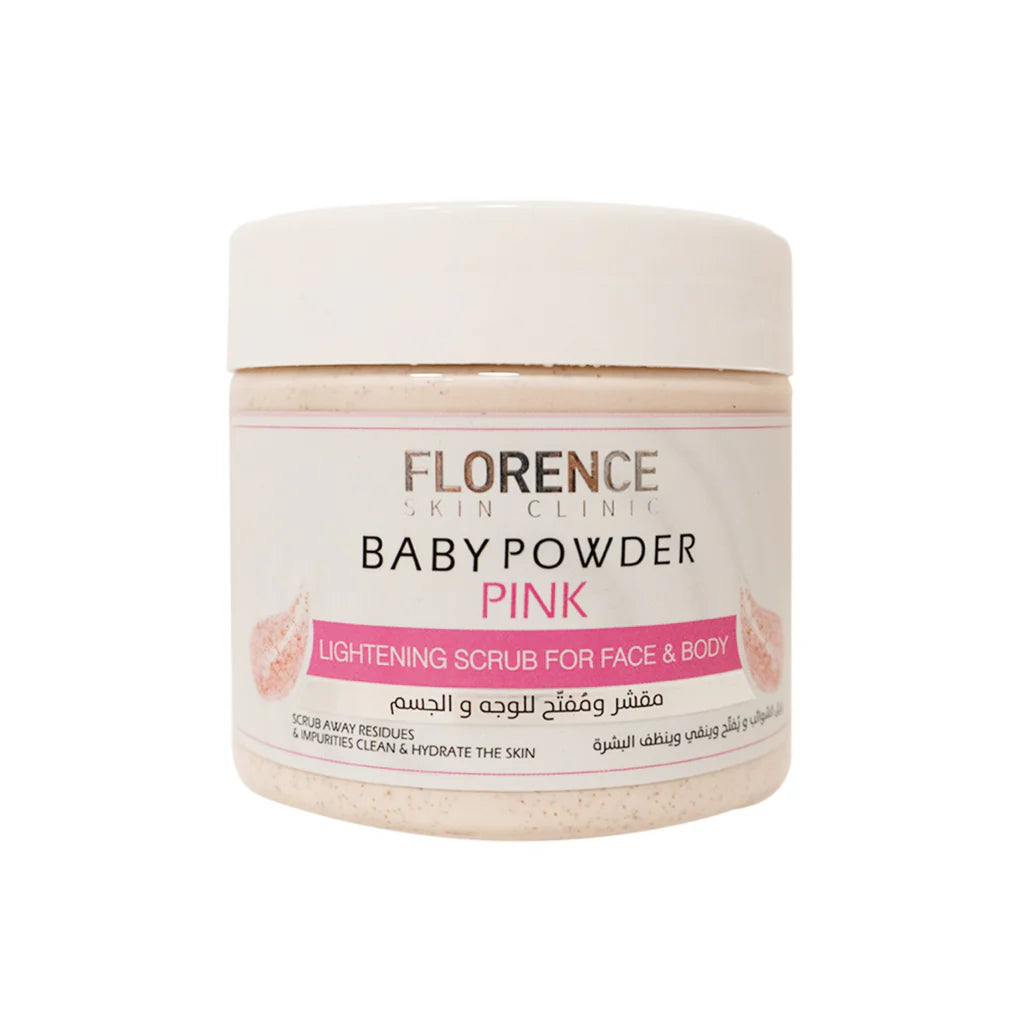Florence Skin Clinic Baby Powder Pink Whitening Scrub for Face & Body 300ml