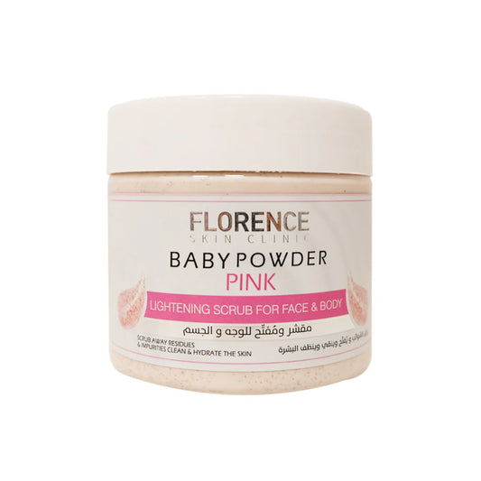 Florence Skin Clinic Baby Powder Pink Whitening Scrub for Face & Body 300ml