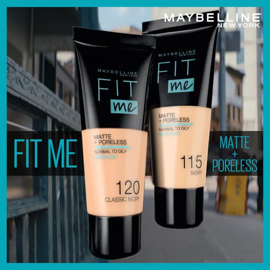 Maybelline Fit Me Matte + Poreless Liquid Foundation Ideal For Normal To Oily Skin