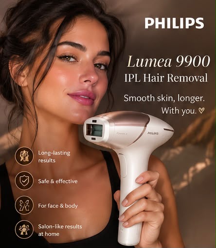 Philips Lumea IPL 9900 Series Hair Removal Device with sense IQ for Face & Body