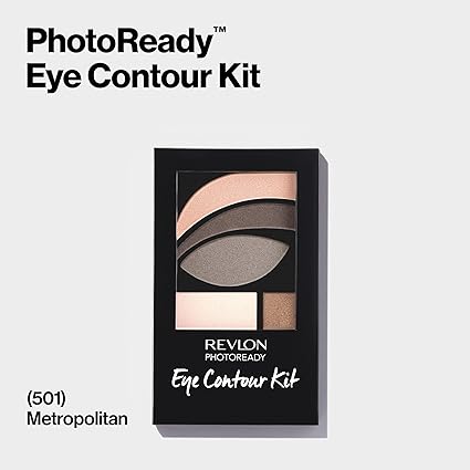Revlon PhotoReady Eye Contour Kit, Eyeshadow Palette with 5 Wet/Dry Shades & Double-Ended Brush Applicator, Metropolitan (501)