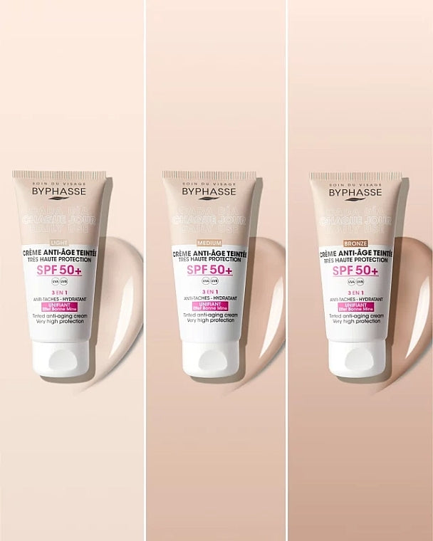 Byphasse tinted anti-aging cream SPF 50+ 50ml
